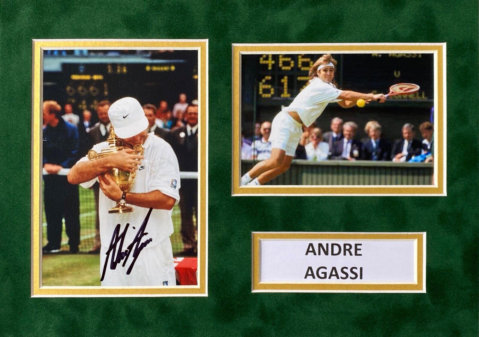 ANDRE AGASSI HAND SIGNED A4 Photo Poster painting MOUNT DISPLAY TENNIS AUTOGRAPH 2