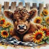 (Multi-Style) Highland Cattle-11CT Stamped Cross Stitch 40*40cm/15.75*15.75in