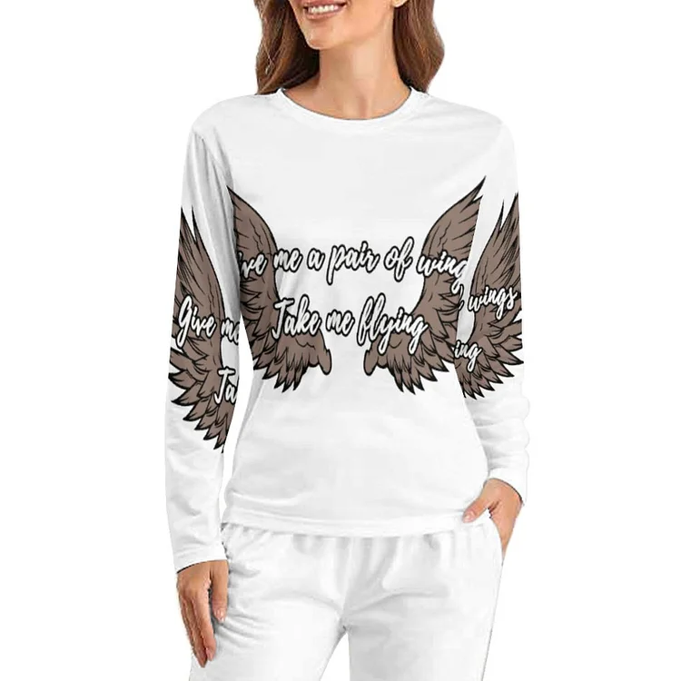 Pajama Top Give Me A Pair of Wing Letters customized, personalized, gift