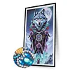 Moonlight Dreamcatcher Wolf Special Shaped 5D DIY Partial Drill Diamond Painting Kits for Adults Beginners Home Decor Diamonds Dots Gem Art Kits Large Size 15.75x27.56inch
