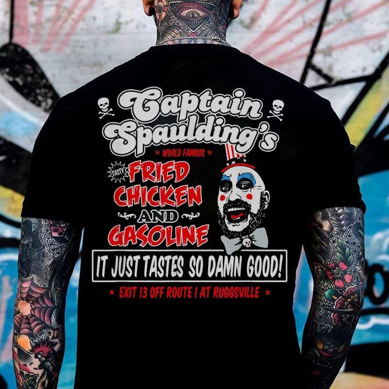 CAPTAIN SPAULDING'S FRIED CHICKEN AND GASOLINE Print Men's T-shirt