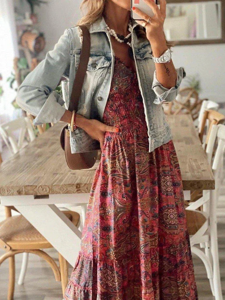 Stop and Stare Paisley Print Maxi Dress