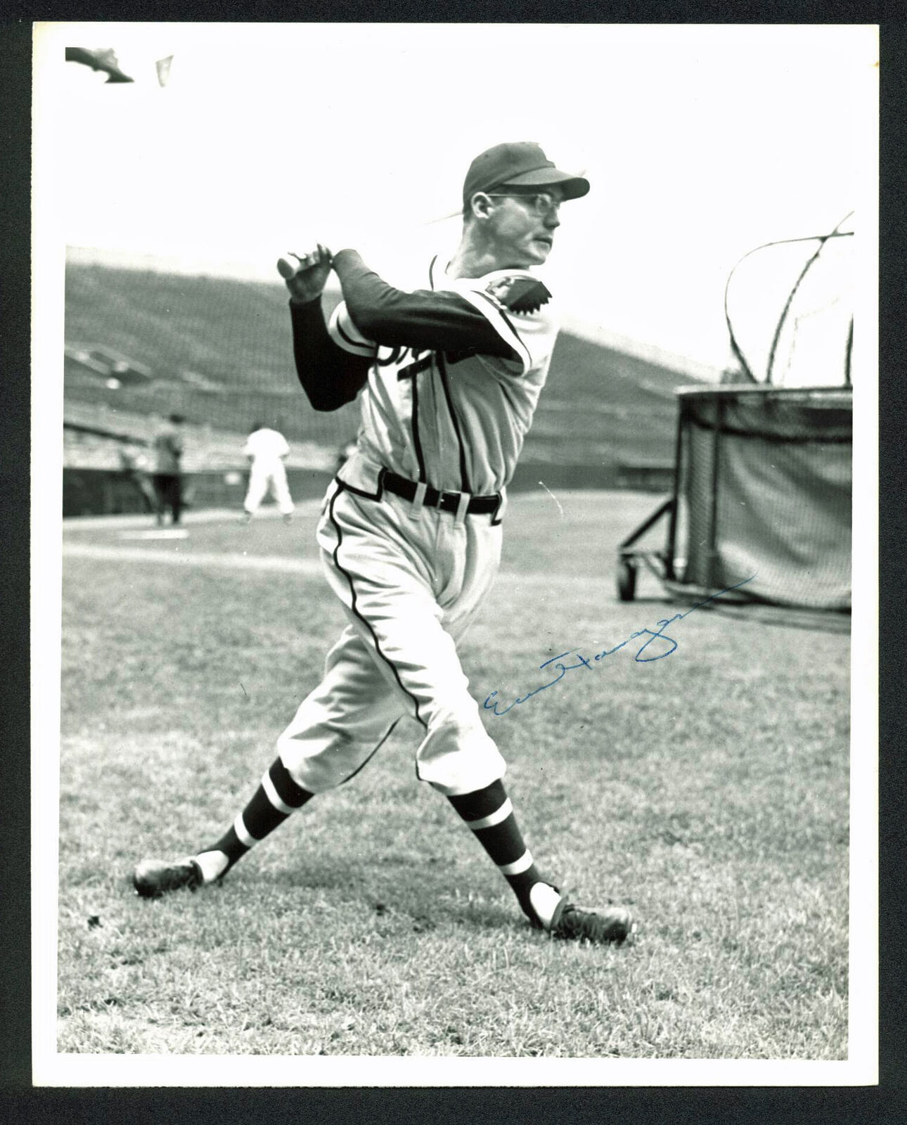 Braves Earl Torgeson Authentic Signed 7x9 Black & White Photo Poster painting PSA/DNA #W72433
