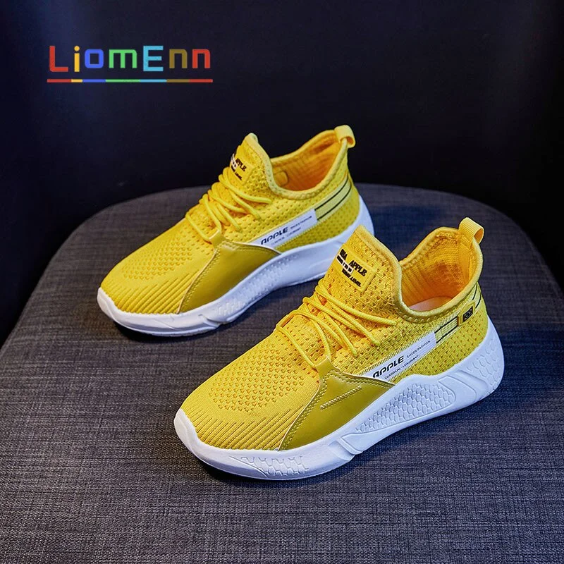 Summer Women's Sneakers 2021 Light Running Sport Shoes Woman Yellow White Pink Breathable tenis Trainers Vulcanized Basket femme