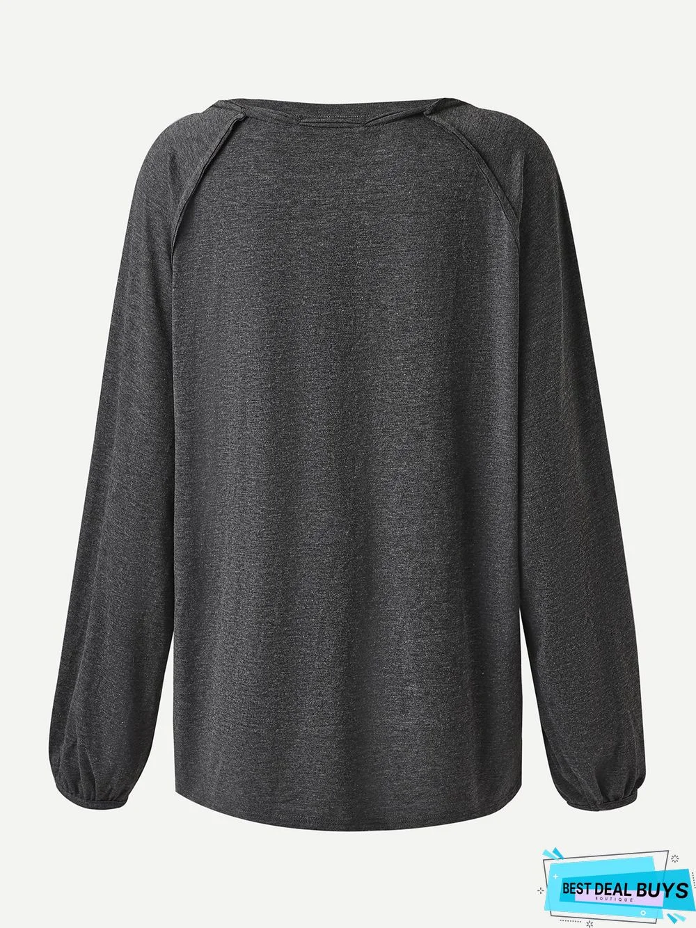 Long Sleeve V Neck Printed Top Tunic T-Shirt