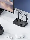 Bluetooth-compatible5.3 Audio Adapter Connect 2 Earphones for Projector Speakers