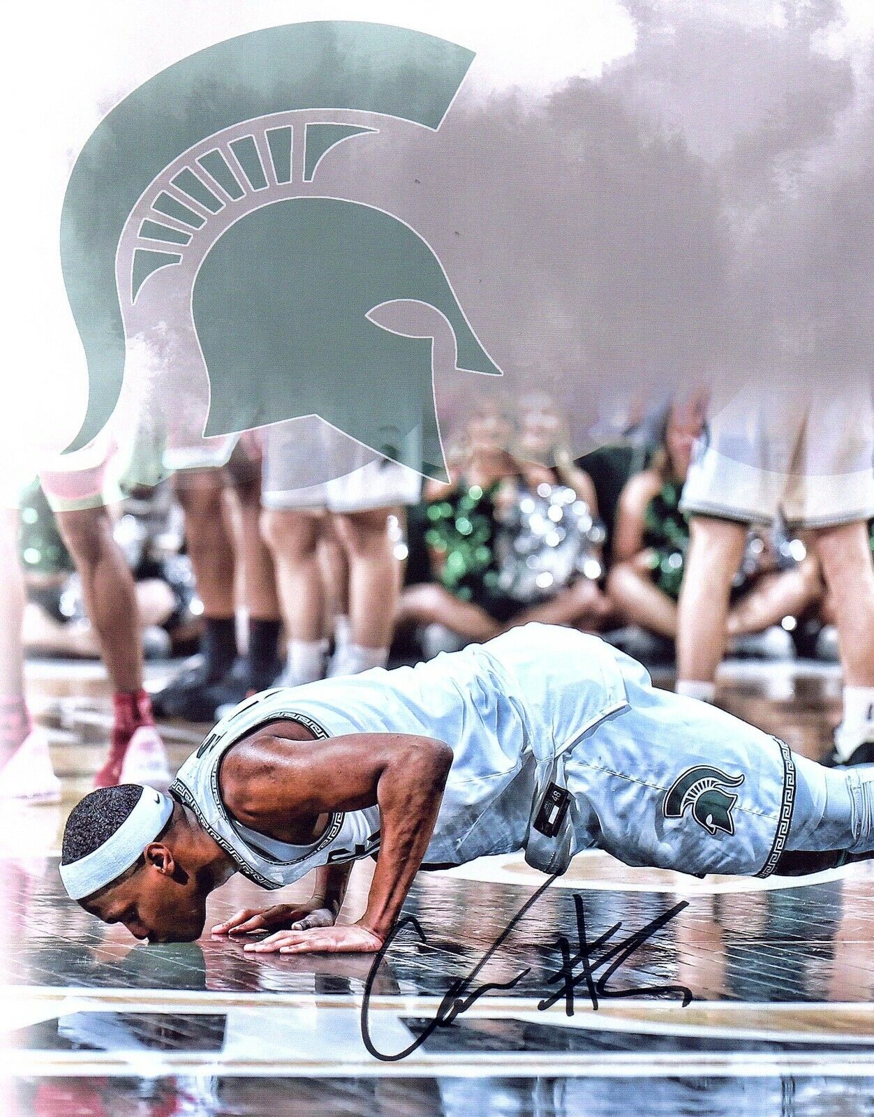 Cassius Winston REPRINT signed auto Photo Poster painting Michigan State Spartans SENIOR DAY 20