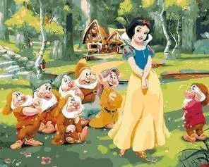 Snow White and Seven Dwarfs - Cartoon Paint By Numbers DQ48953