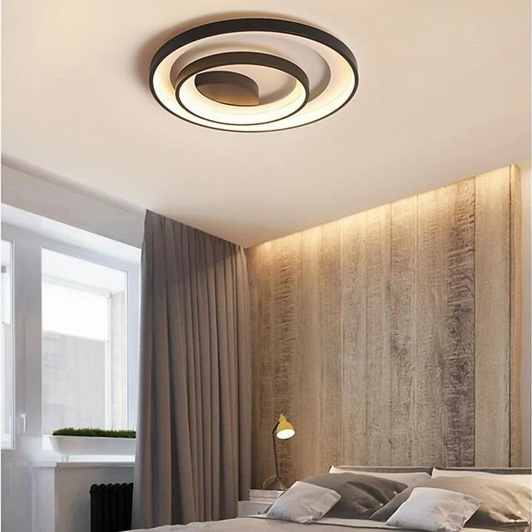 3 Circle Flush Mount Ceiling Light LED Elegant Silica Gel Bedroom Light - Appledas