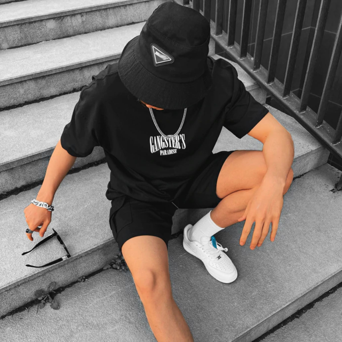 Men's Oversized Fashion Print T-Shirt