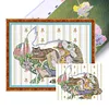 (Multi Style)Butterfly-Partial Embroidery 2 Strands 14CT Stamped Cross Stitch-45*35CM