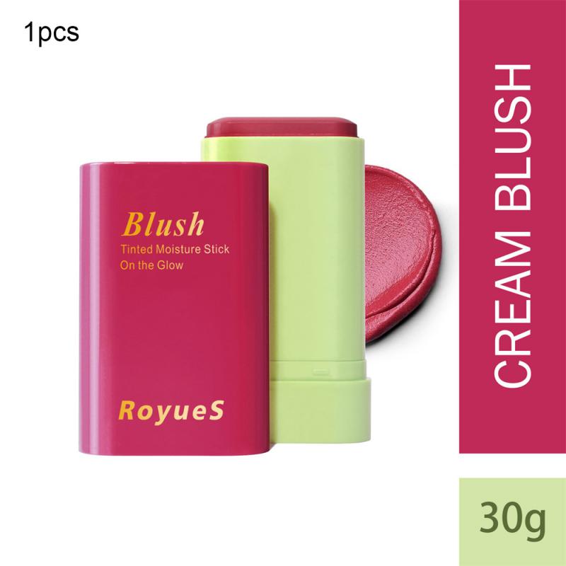 Multi-function Blush Stick Natural Cheek Face Rouge Blusher Cream Lasting High Color Rendering Brightening Skin Tone Waterproof | 168DEAL