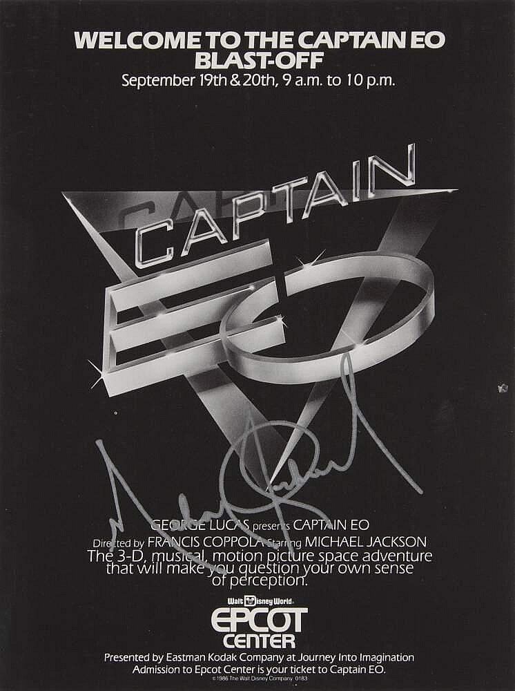 MICHAEL JACKSON Signed 'Captain EO' Photo Poster paintinggraph - Pop Singer Vocalist - preprint