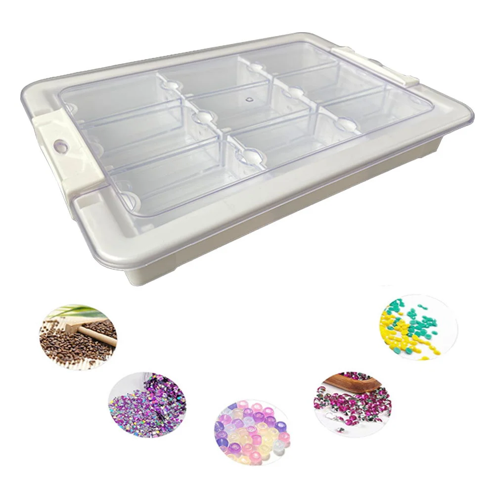 9 Grids Diamond Painting Bead Storage Containers Bead Organizers and Dot Storage