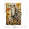 (40*60cm)Sunflower Horse - Round Partial AB Drill Diamond Painting