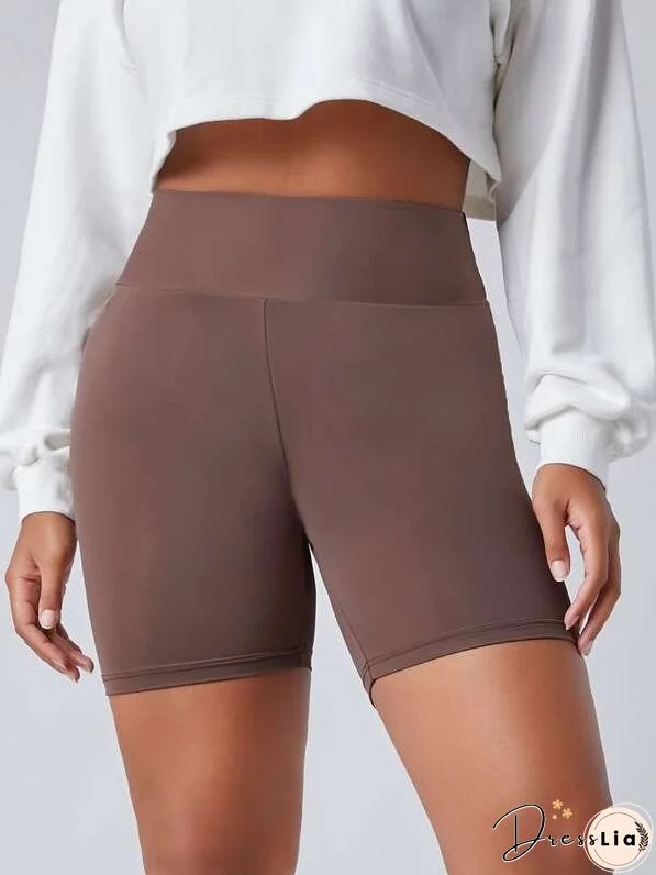 Plus Wide Waistband Biker Shorts