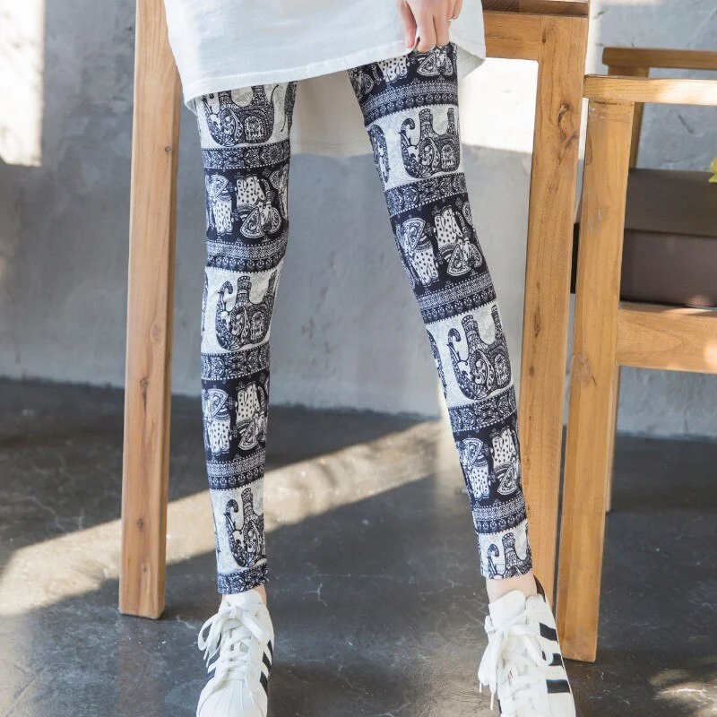 CUHAKCI Printing Women Leggings Gym Sportswear Female Ankle Length Floral Pencil Pants Fitness Leggins Strech Legging