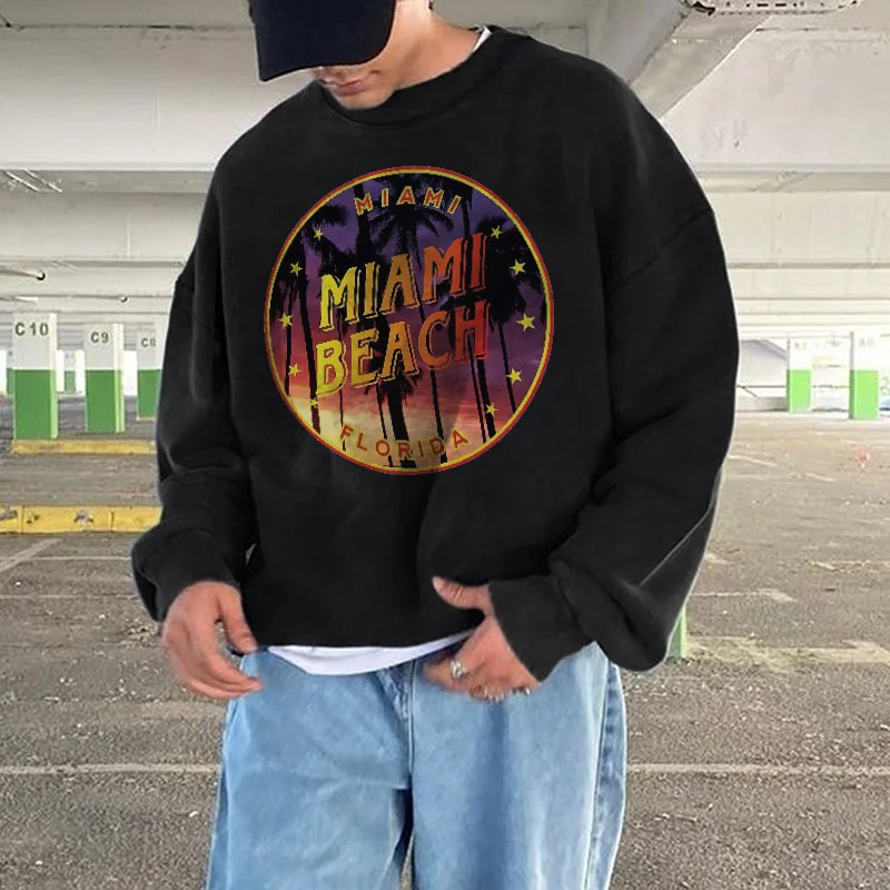 Florida Miami Beach Graphic Streetwear Sweatshirt
