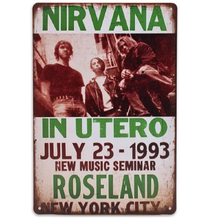 Nirvana - Enseigne Vintage Métallique/Enseignes en bois - 20*30cm/30*40cm