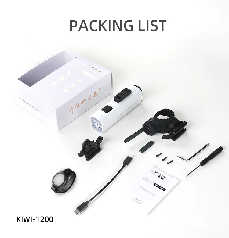 KIWI-1200 Anti-Glare Bike Front Light