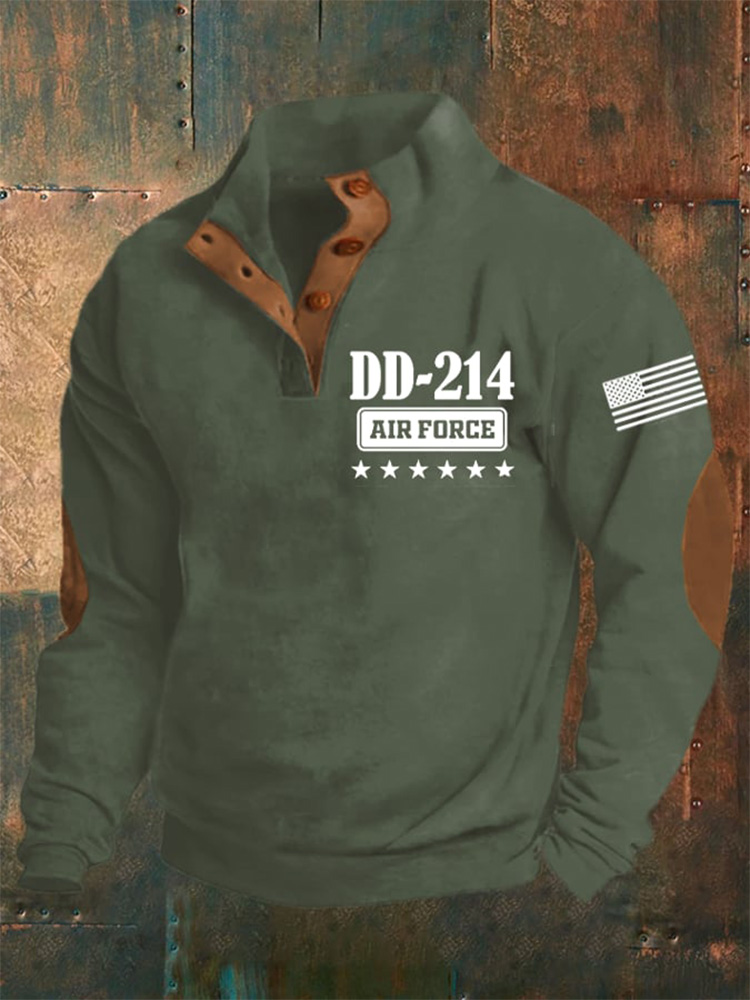 Comstylish Men's Veterans Day Dd124 Air Force Print Retro Sweatshirt