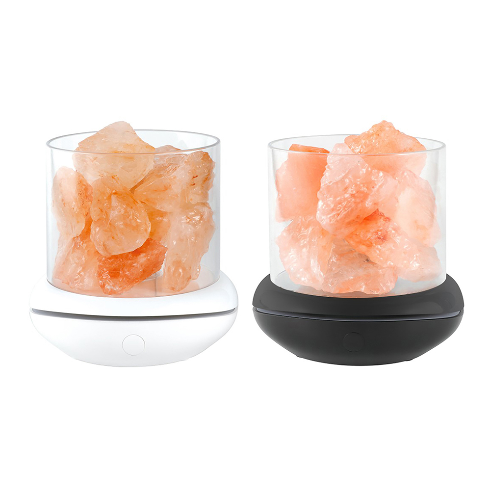 

Natural Himalayan Crystal Salt Stone Lamp USB Aroma Air Purifier Home Decor, White, 501 Original