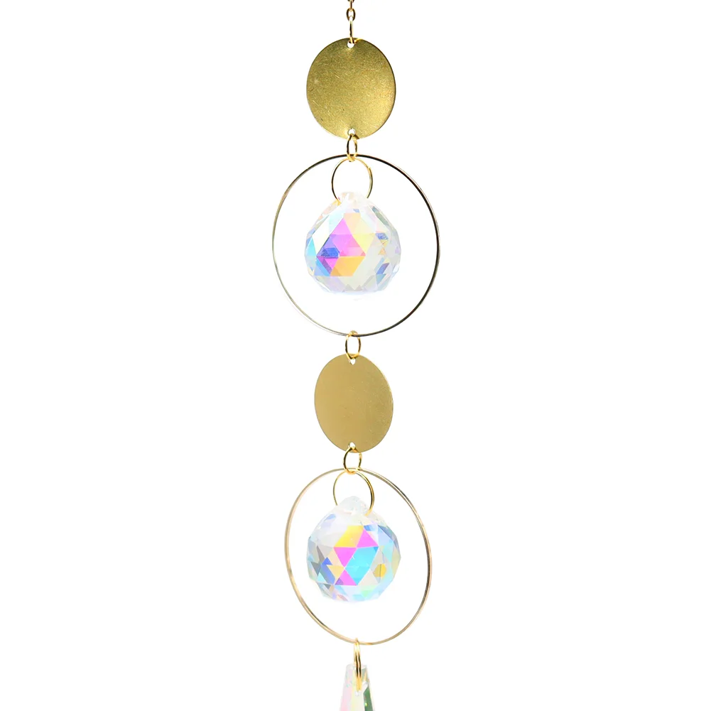 Moon Sun Ball Crystal Suncatcher Hanging Metal Pendant Garden Decor (21)