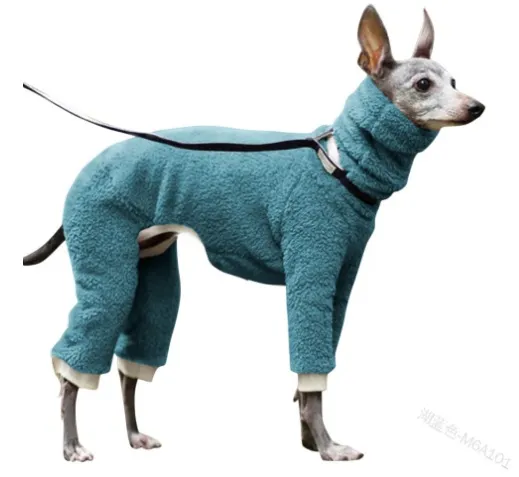 Brownm Brownm Double-Sided Velvet Dog Suit New Pet Clothing Pure Color Four-Legged Dog Suit Warm Clothes