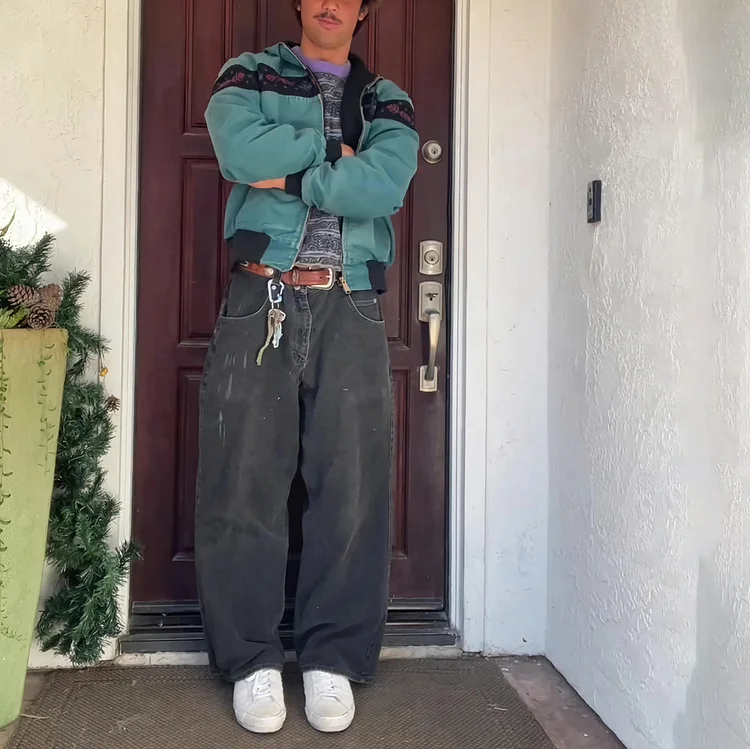 Men's 90's Vintage Loose Distressed Jeans