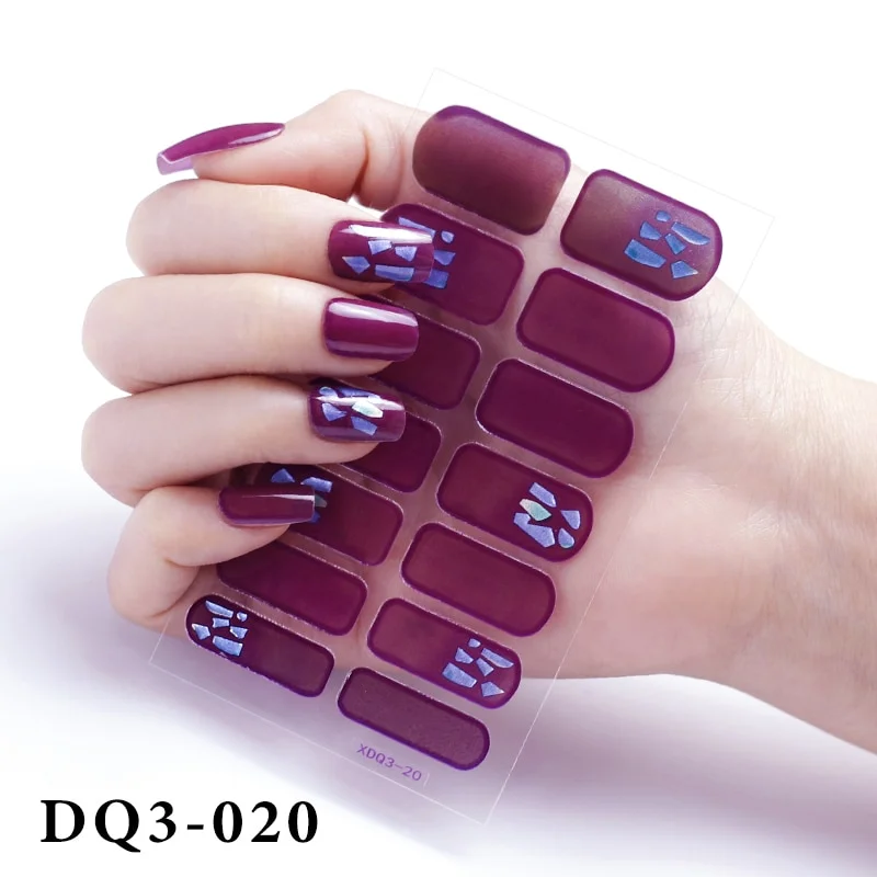 Churchf Nail Stickers Fashion Design Nail Polish Stickers Full Cover Nail Decorations for Manicure Self Adhesive Decals for Nails-Nail Inspo