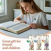 3Pcs DIY Pearl Painting Cross and Flowers Bookmark with Butterfly Pendant Home Office Supplies Gift for Book Lovers