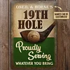 Personalized Golf 19th Hole Classic Metal Signs