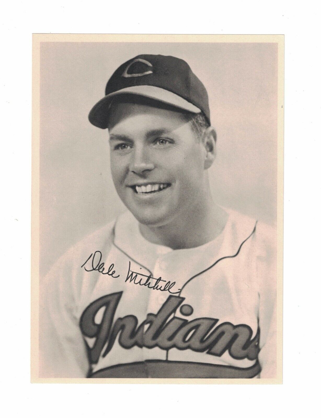 1948 Dale Mitchell Cleveland Indians Picture Pack Baseball Photo Poster painting AO