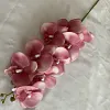 9 Heads Pink Purple Velvet Orchid Autumn Decor Artificial Flower