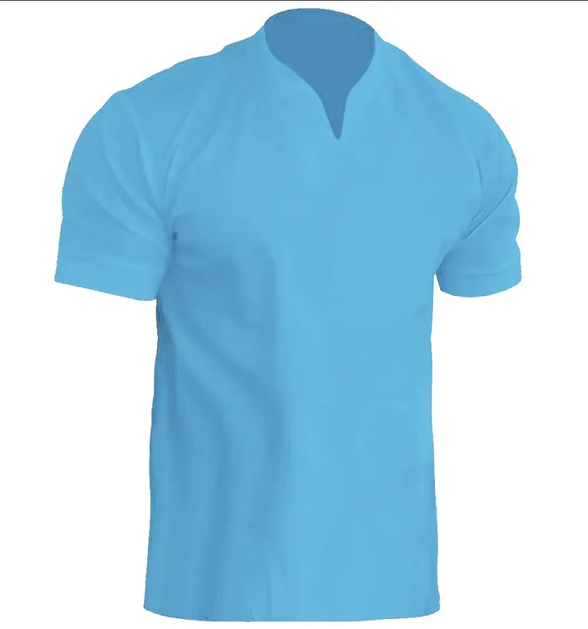 Uveng Uveng Men's Fitness Plus-Size Sports T-Shirt Men's Elastic Cotton Pocket Short-Sleeved Summer V-Neck Polo Shirt