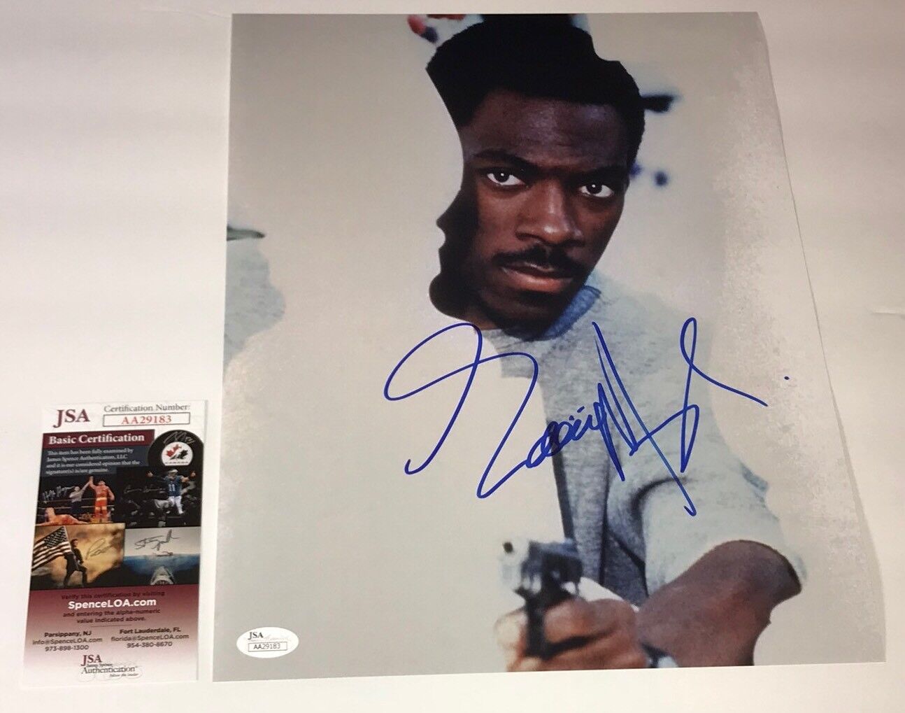 EDDIE MURPHY Signed BEVERLY HILLS COP 11x14 Photo Poster painting Autograph PROOF JSA COA