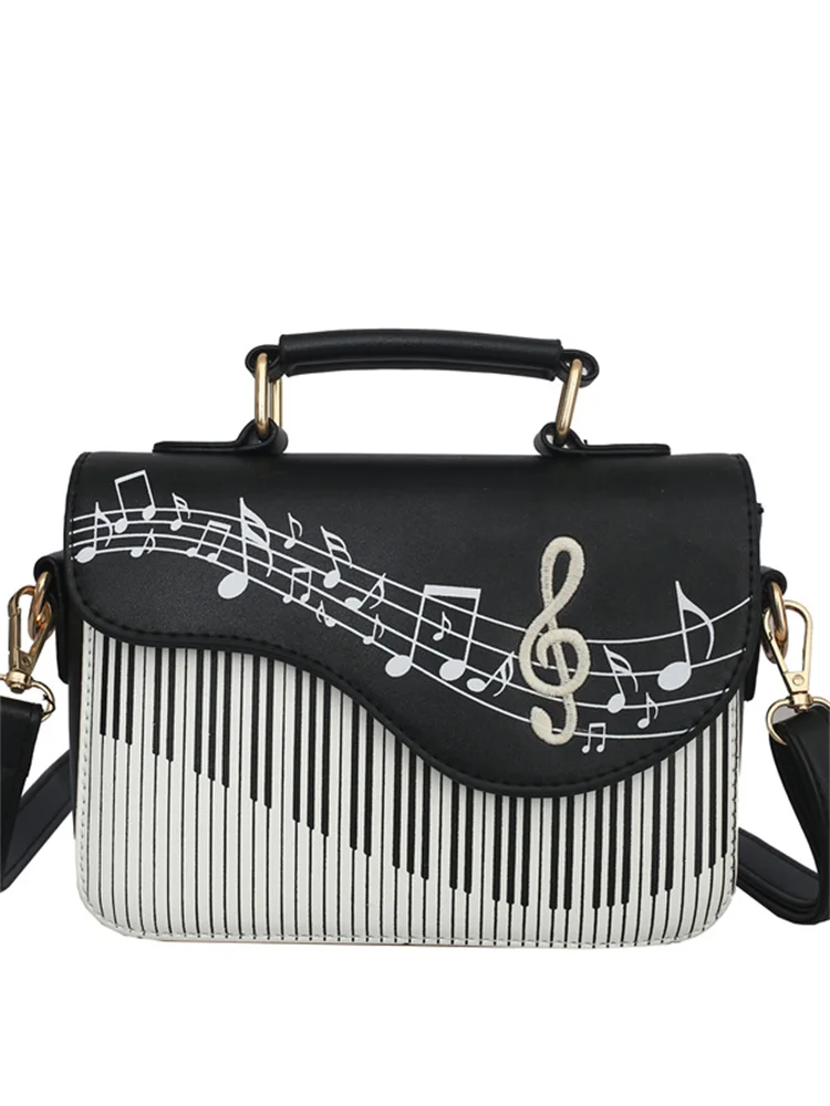 Comstylish Music Notes & Piano Inspired Crossbody Bag
