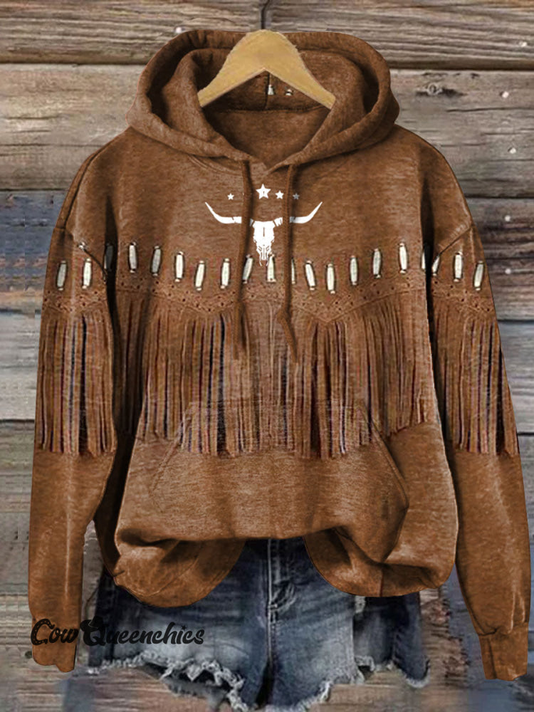 Vintage Art Print Cotton Casual Hoodie Sweatshirt Multicolor / S