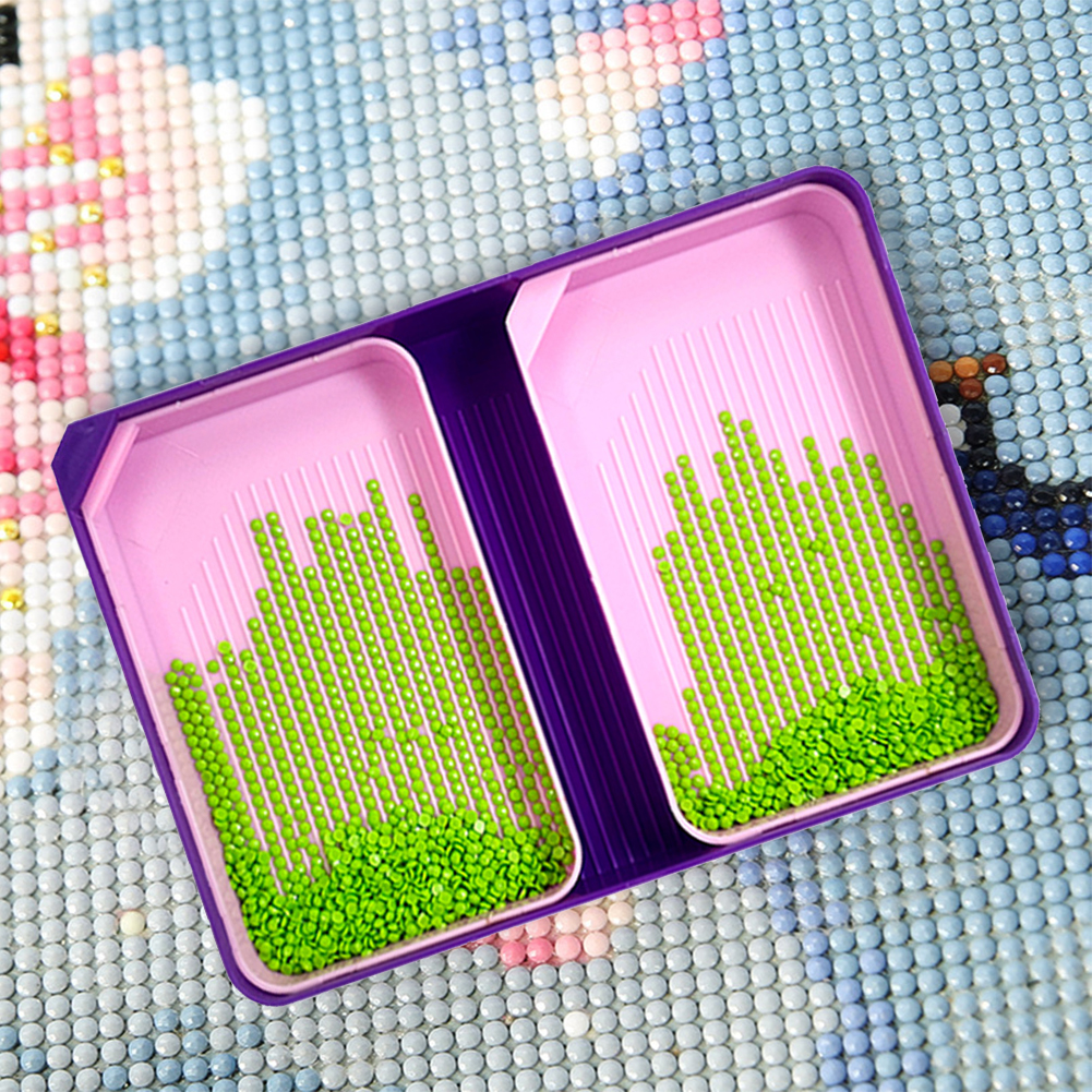 6PCS Heart-Shaped Diamond Painting Trays – Pink Bead Sorting Trays For Crafts, Nail Art & Rhinestone Storage