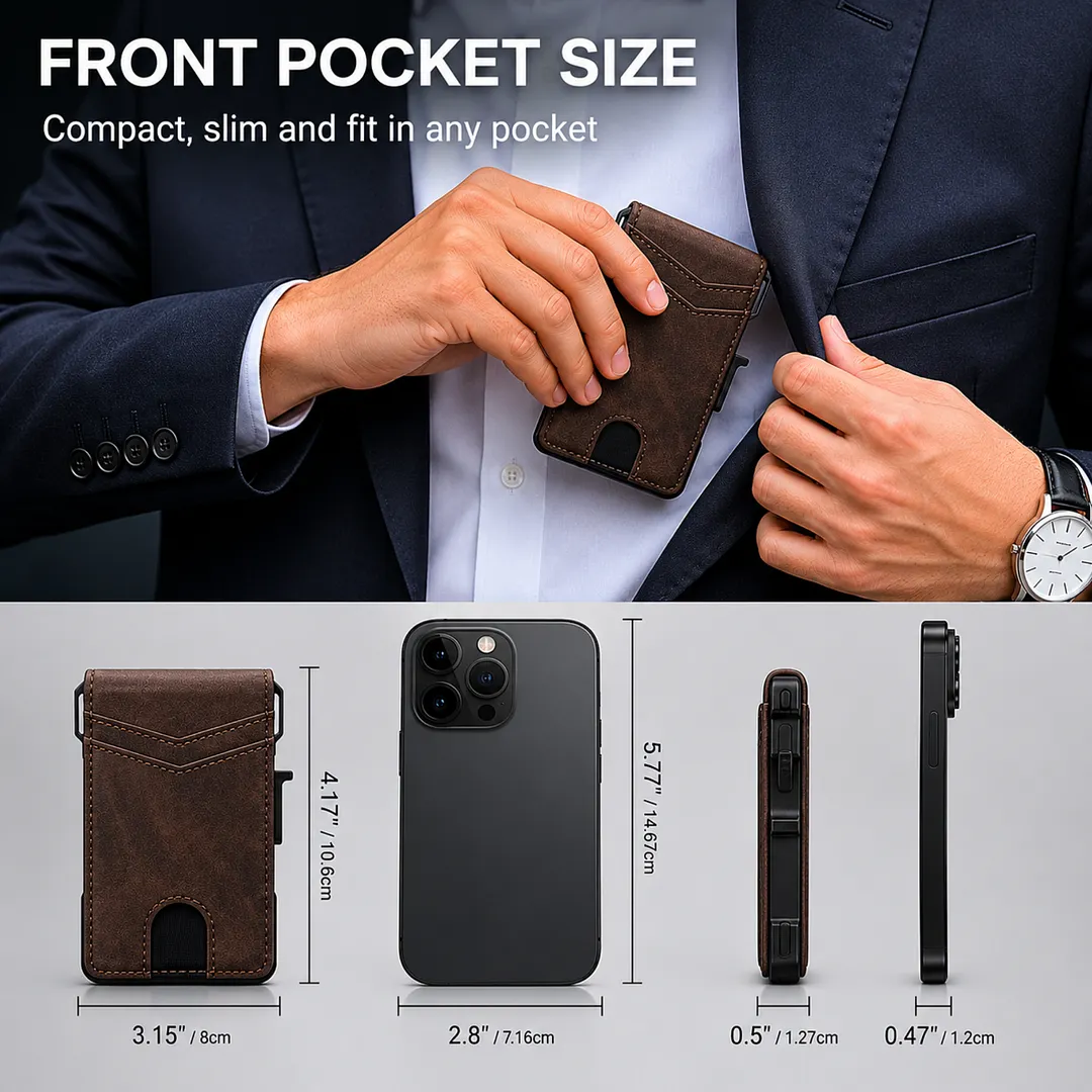 Adersene MagVault&reg; Minimalist Wallet - Maximum Capacity. Minimal Footprint.