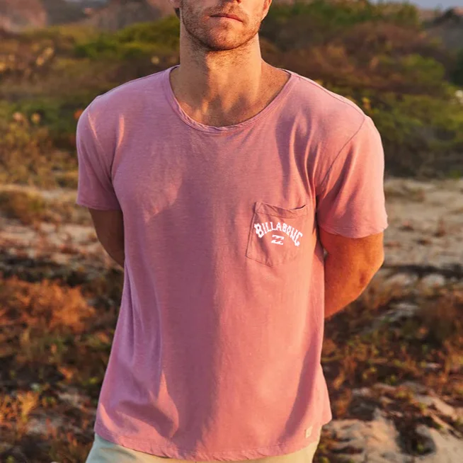 Men's Casual Surf Short Sleeve T-Shirt 89b1