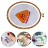 (US Local)Oval Embroidery Hoops Imitated Wood Embroidery Display Frame for Quilting