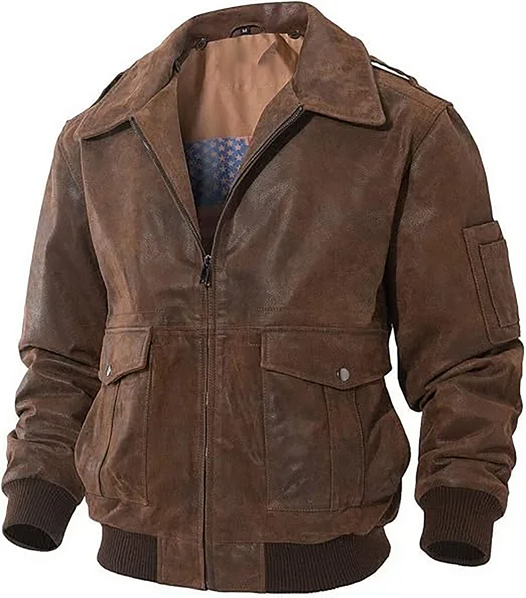 Men's Western Outdoor Vintage Multi-Pocket Jacket