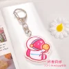 6PCS Space Travel Astronaut Creative Cartoon Acrylic Keychain Kids School Bag Pendant Gift 