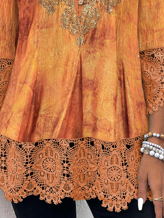 Women Half Sleeve V-neck Solid Color Dress