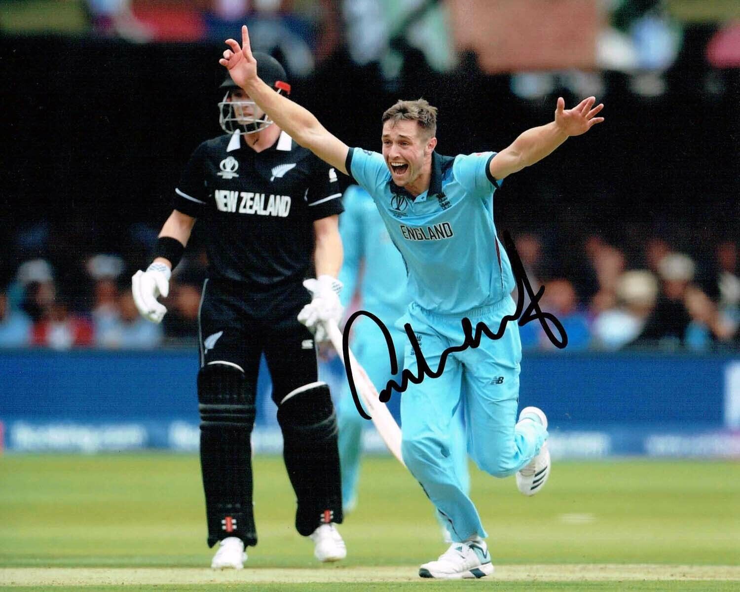 Chris WOAKES Signed Autograph 10x8 England Cricket World Cup Photo Poster painting AFTAL COA