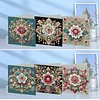 6 Stück DIY Retro Muster Diamant Kunst Grußkarten für Festivals und Feiern