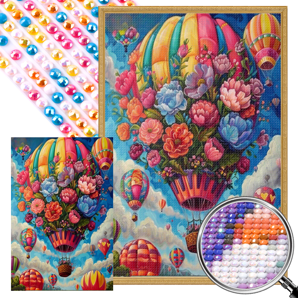 Flower Balloon In The Sky 40*60cm(picture) full round drill diamond painting