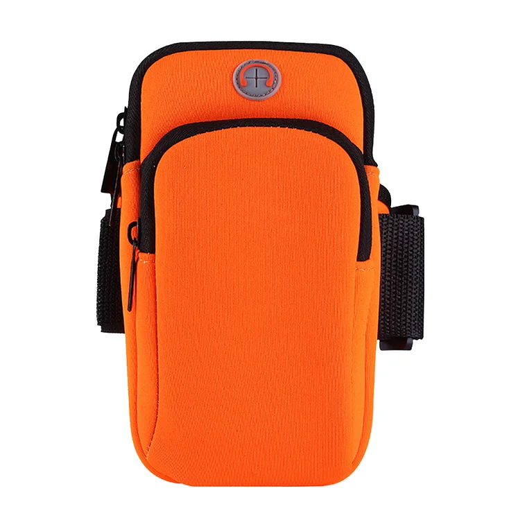 Outdoor Sports Phone Arm Bag Men Women Running Phone Holder Bags (Orange)
