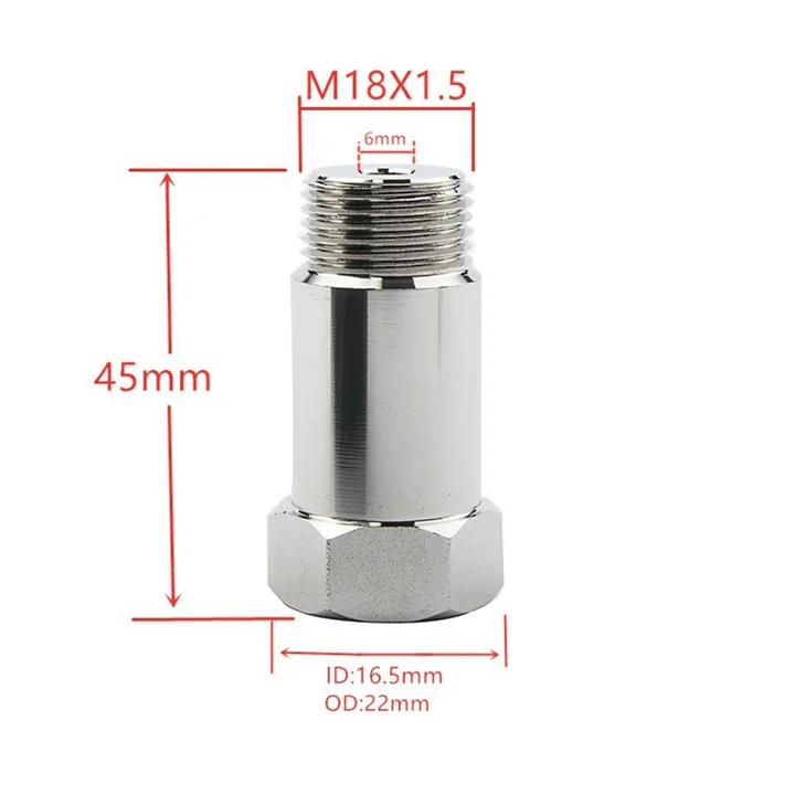 45mm M18*1.5 O2 Sensor Spacer with Gasket 